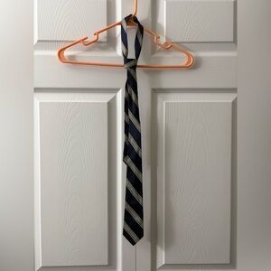 Striped Navy and Beige Tie
